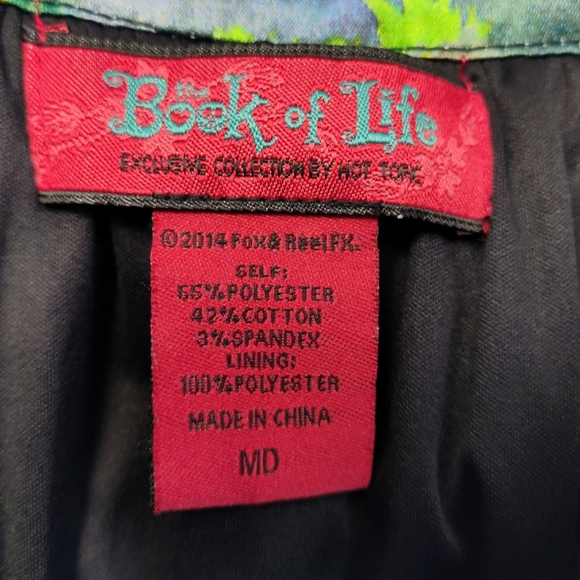 HOT TOPIC Book of Life Skirt Dia de los Muertos Day of the Dead Size Medium - Picture 6 of 10
